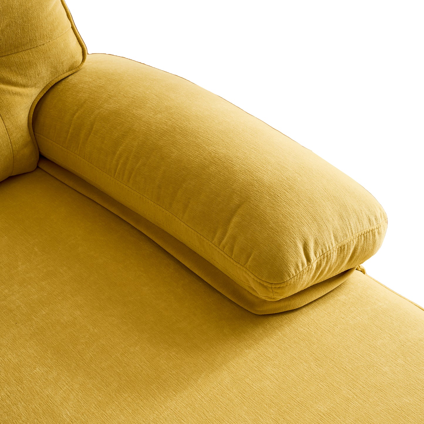 83" Modern Sectional L-Shaped Yellow Sofa