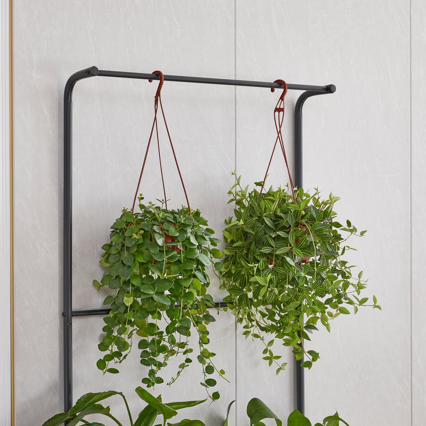 3-Tier Plant Stand with Hanging Rod
