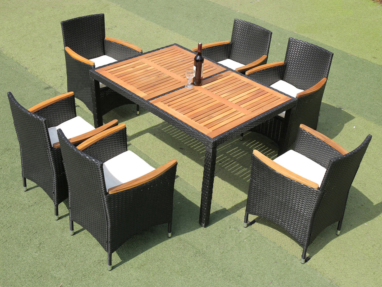 7 piece Outdoor Patio Wicker Dining Set