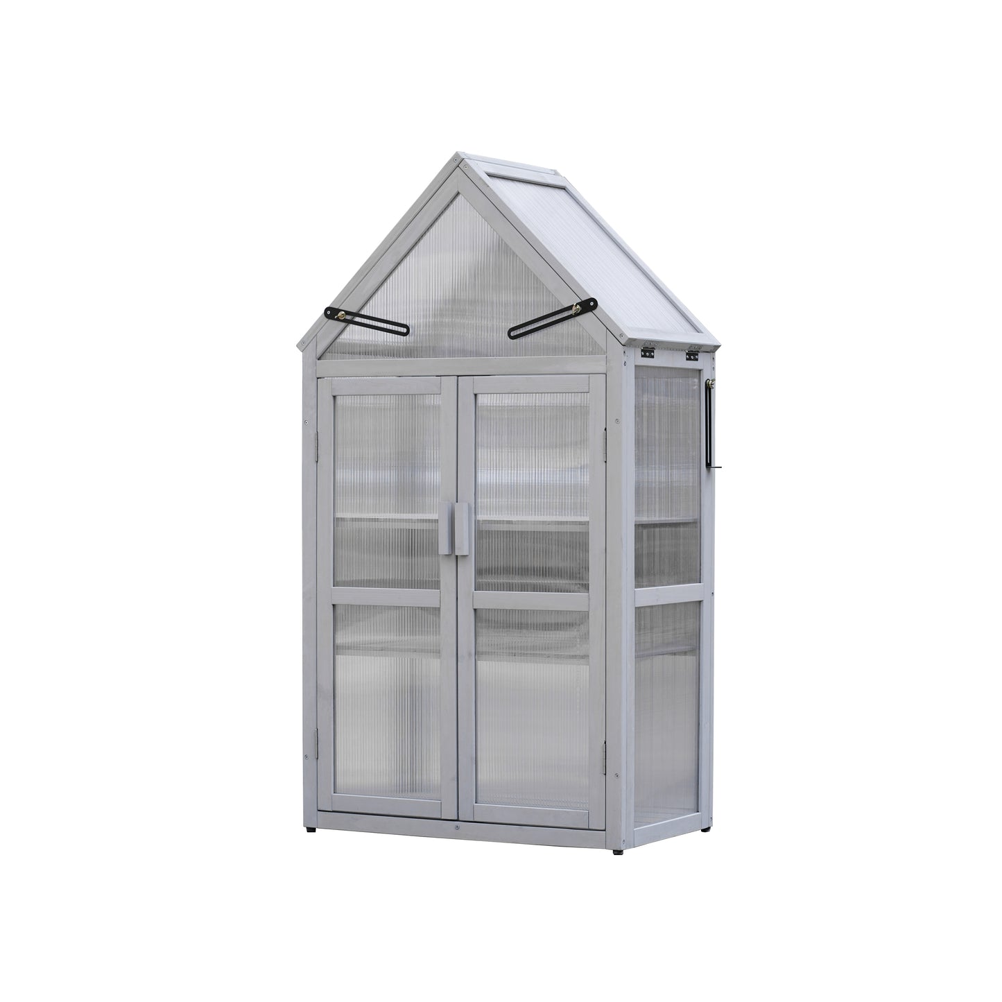 Small Green House for Yard, Patio, or Indoors, Light Grey