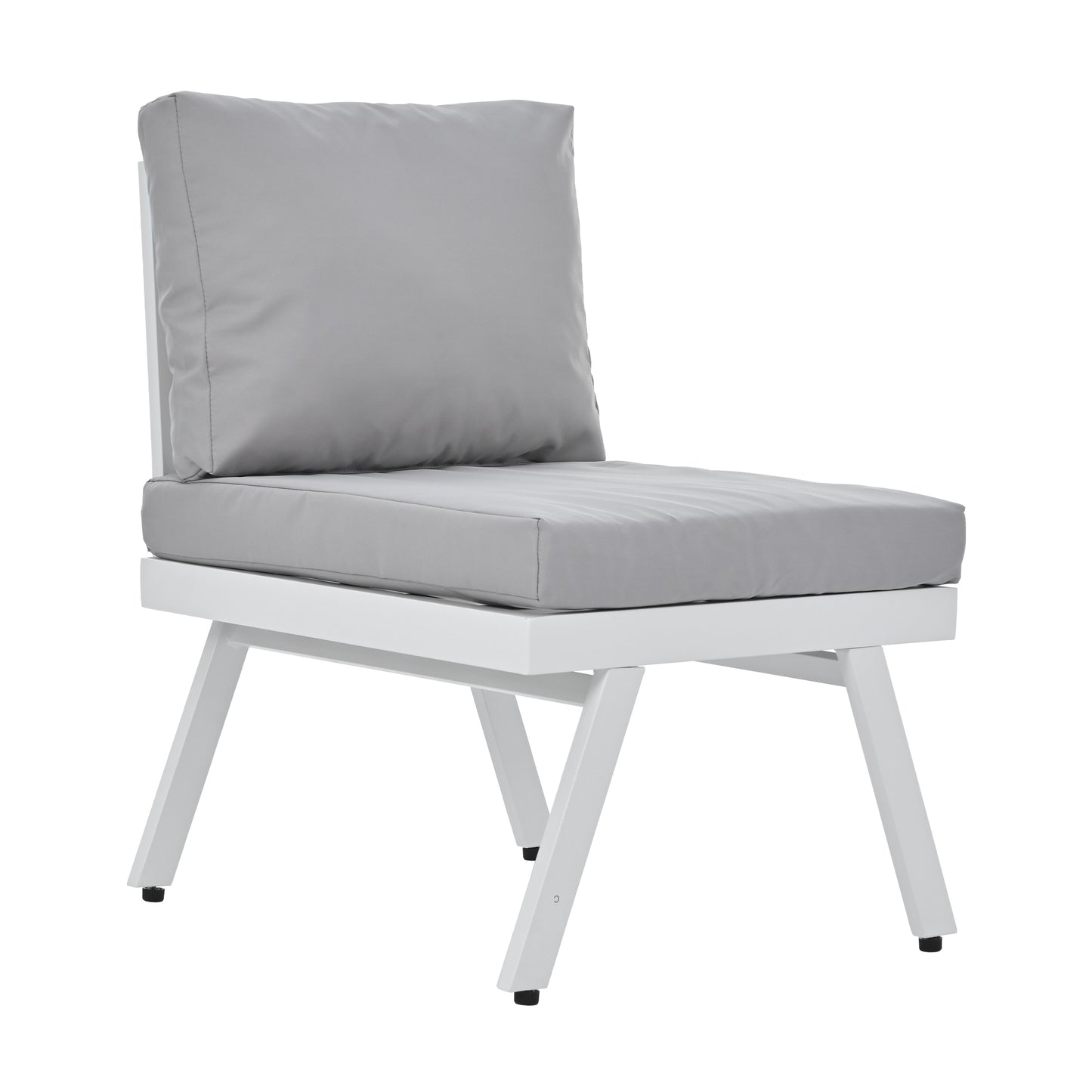 Industrial 5-Piece Aluminum Outdoor Patio Furniture Set