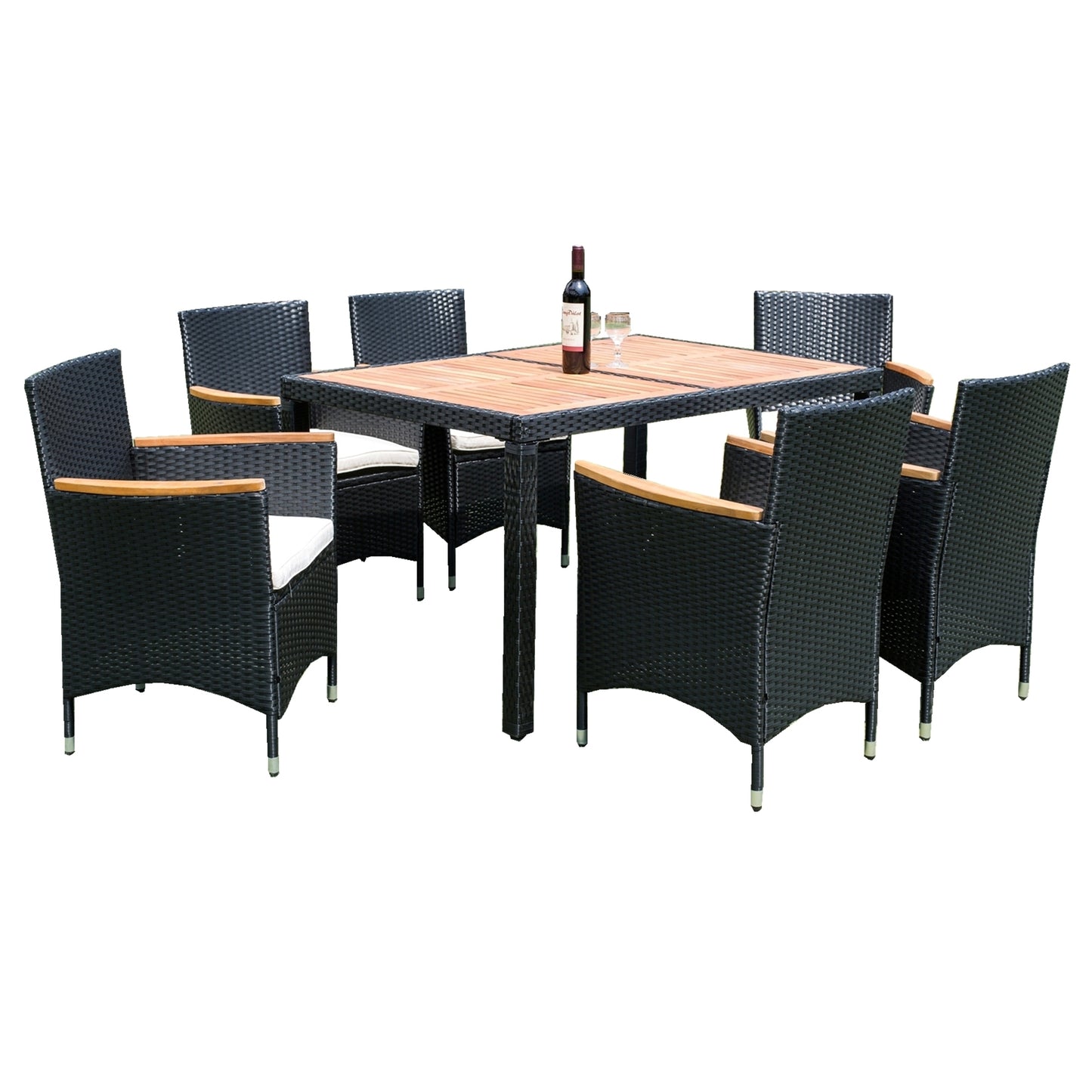 7 piece Outdoor Patio Wicker Dining Set