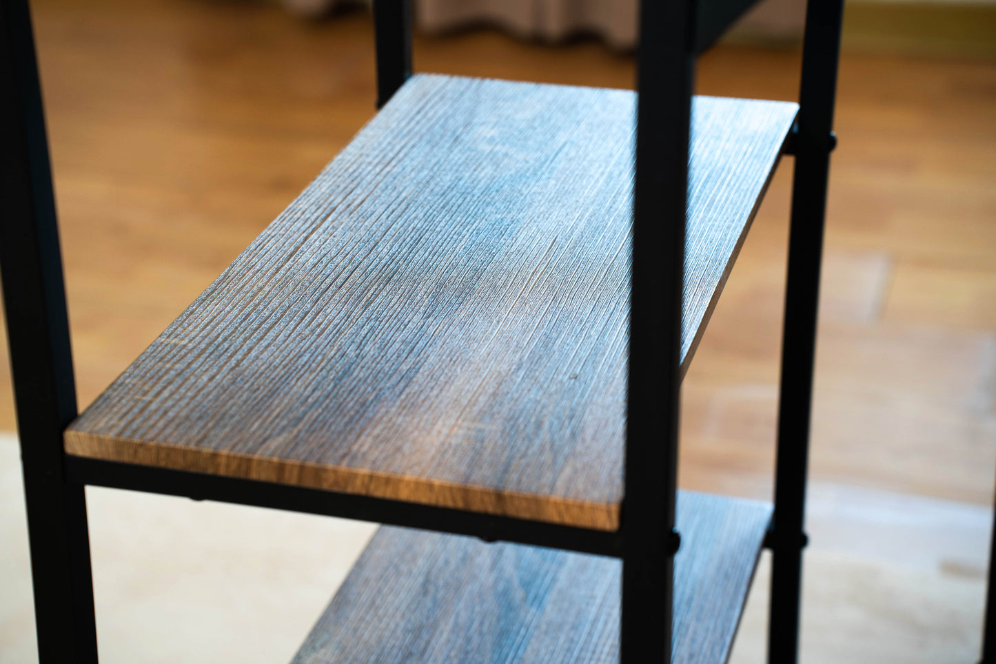 3-Piece Counter-height Table and Stool Set with Shelves