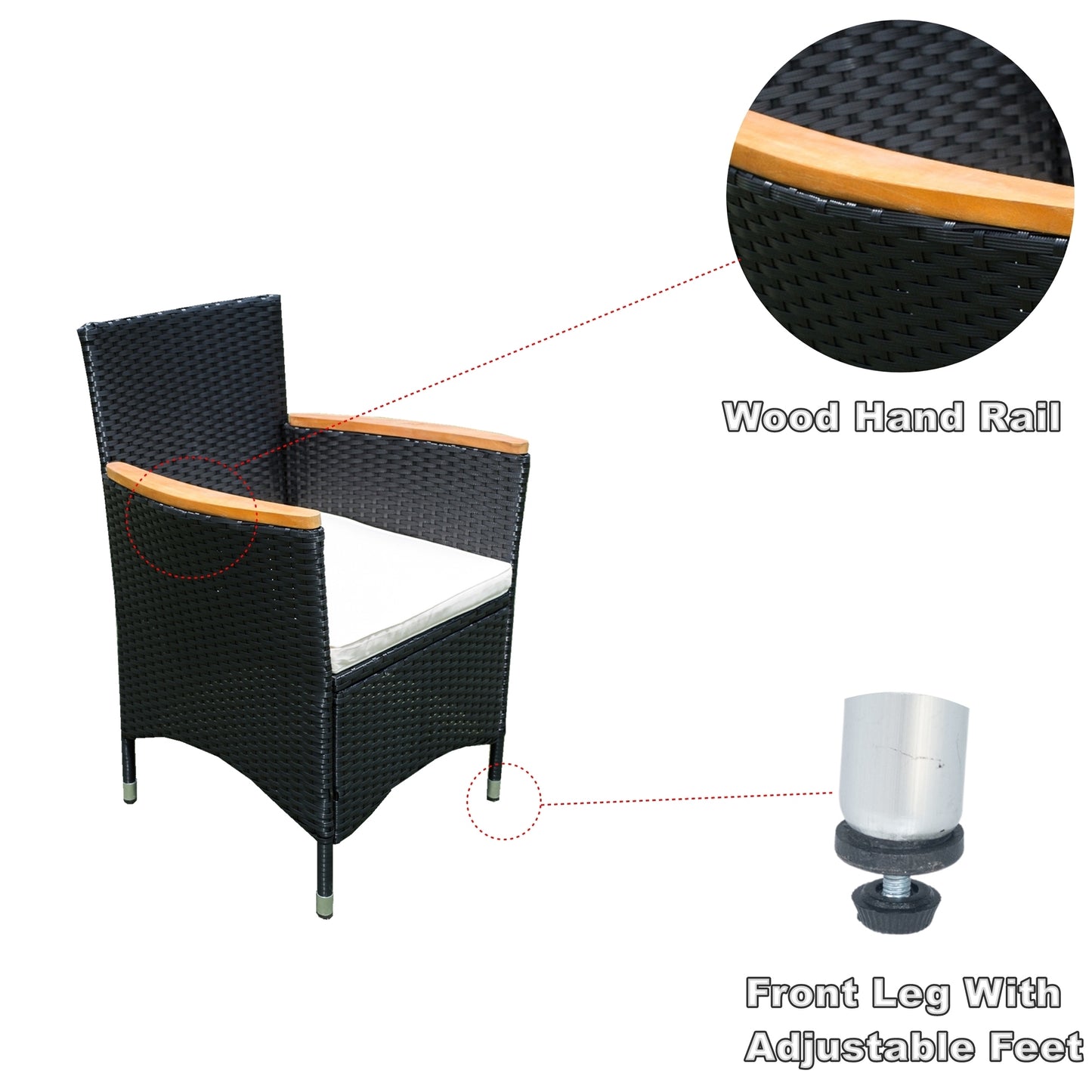 7 piece Outdoor Patio Wicker Dining Set
