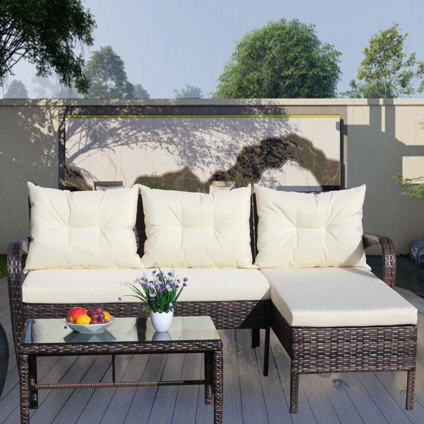 Outdoor Patio Furniture Set -Piece Conversation Set