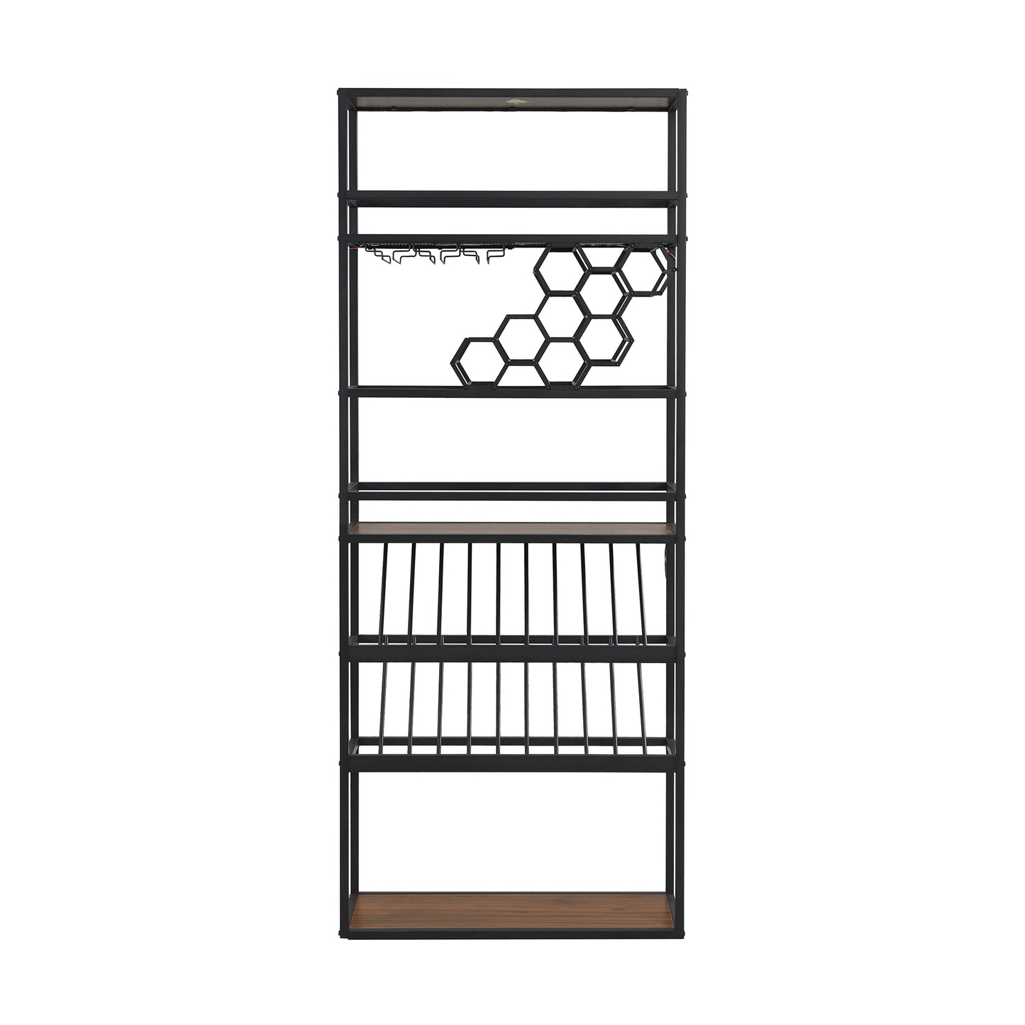 LED Lighted Tall Wine Rack and Adjustable Display Shelves