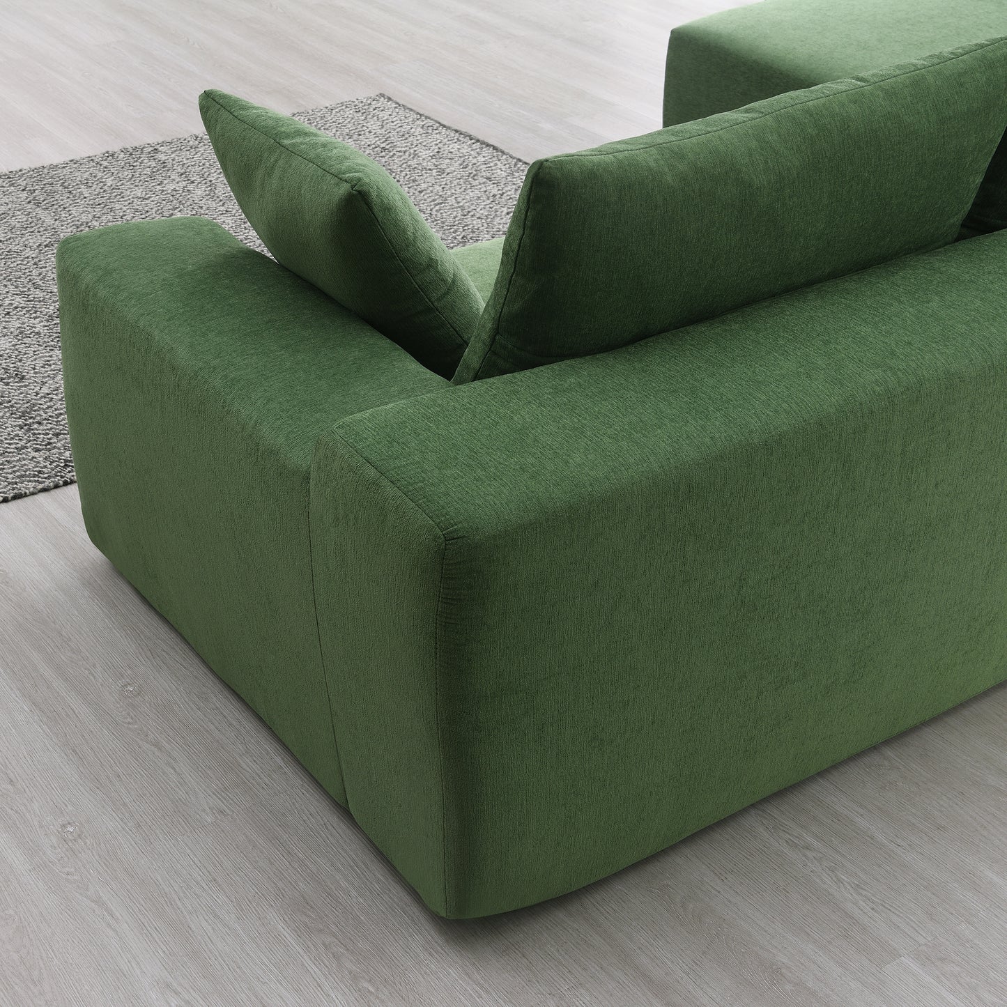 Green Modular Minimalist Sectional Sofa