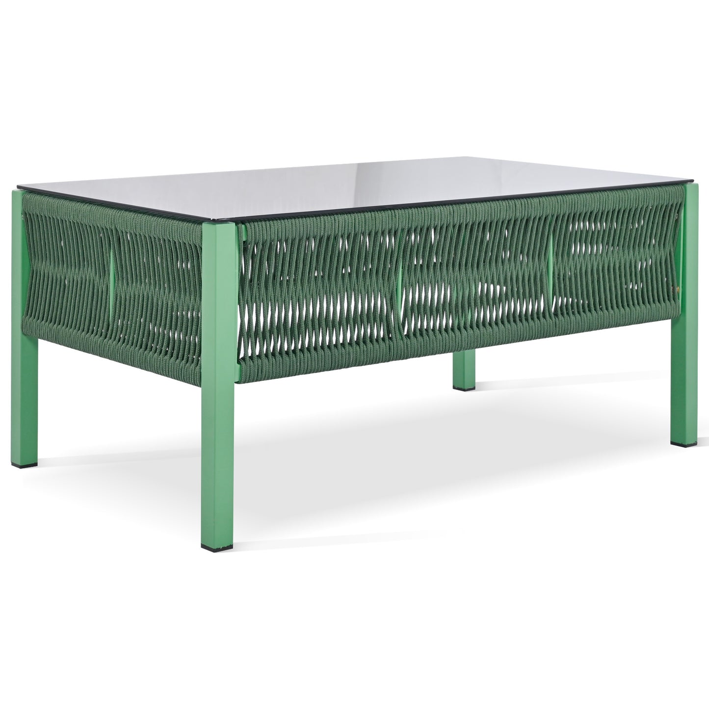 4-Piece Green Rope Patio Furniture Set