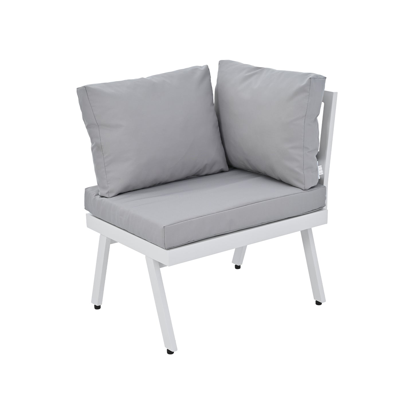 Industrial 5-Piece Aluminum Outdoor Patio Furniture Set