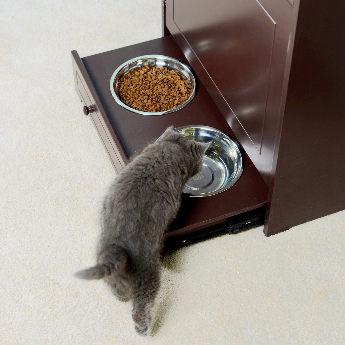 Pet Feeder Station with Storage