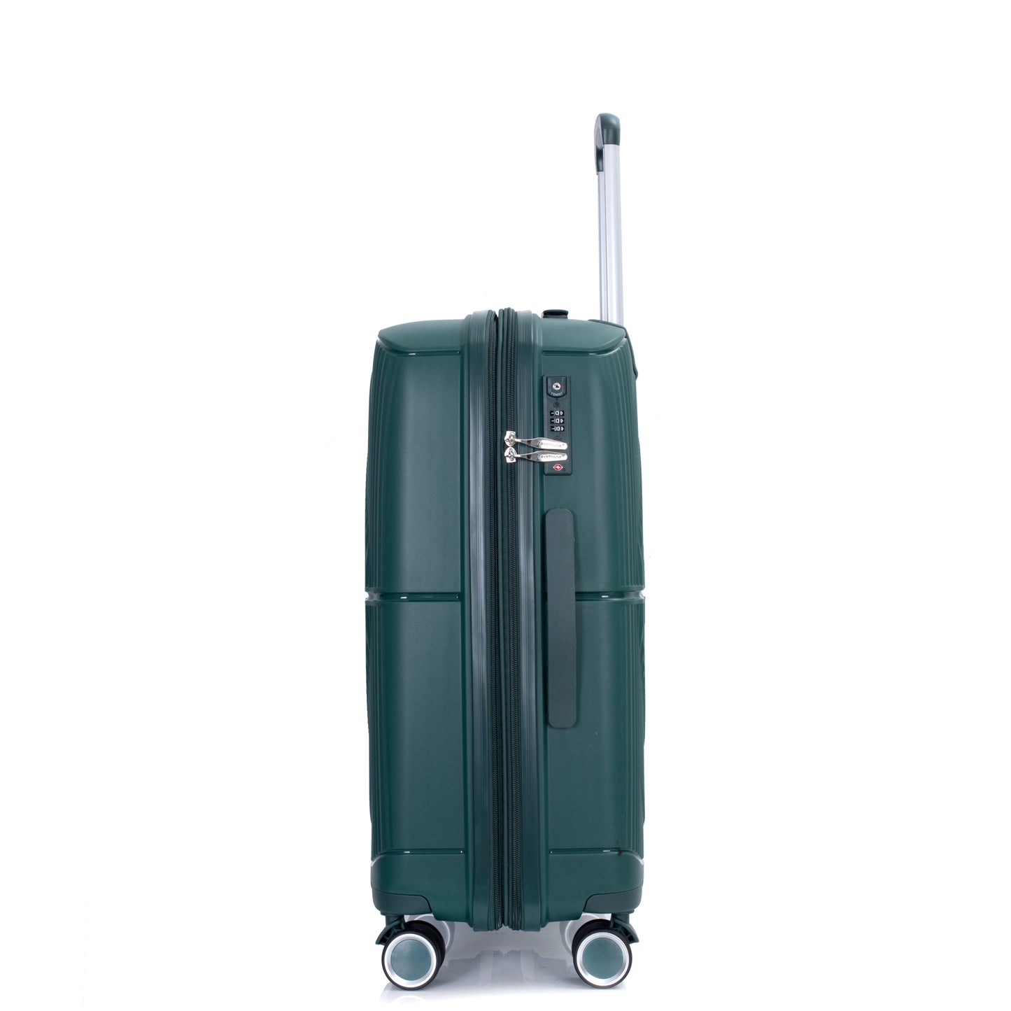 Green Expandable Hardshell 3-Piece Suitcase Set