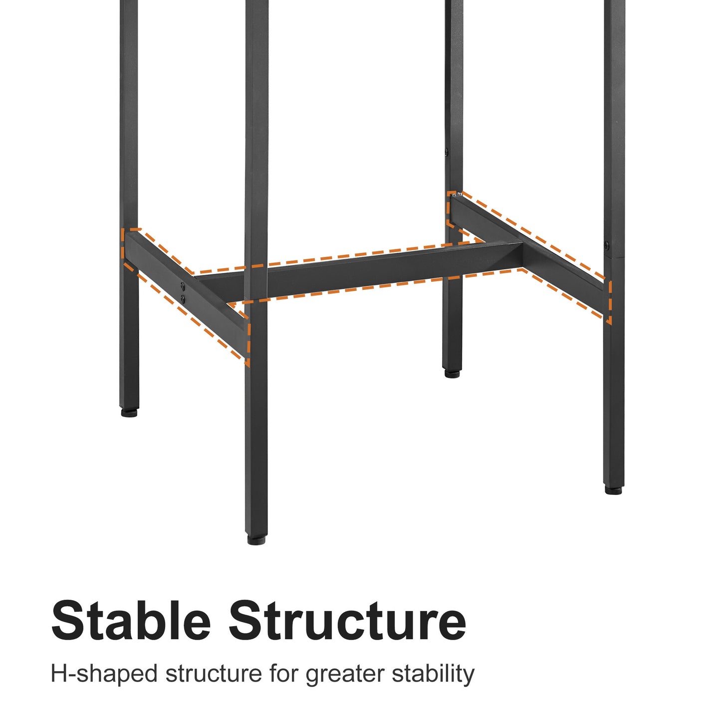Square Industrial Bar Table Set with 2 Chairs
