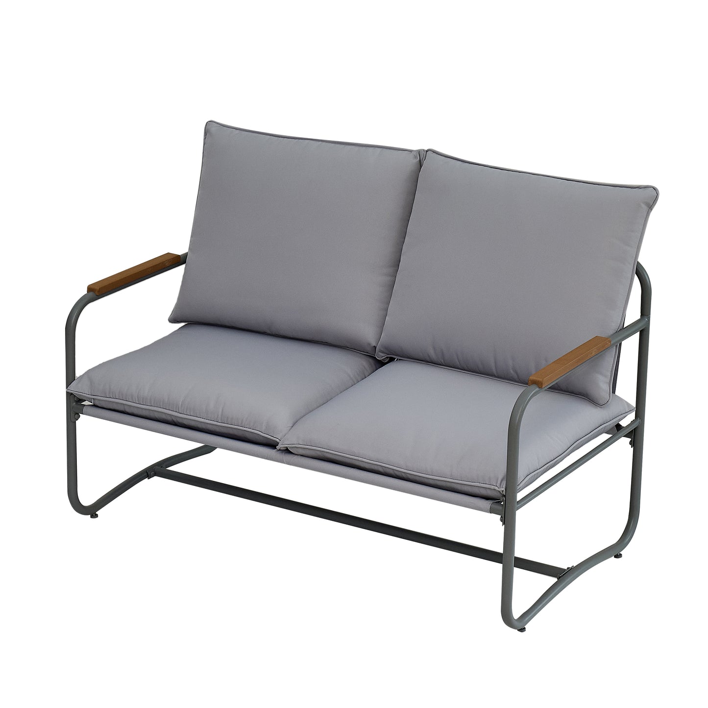 4-Piece Outdoor Industrial-style Patio Furniture Sets