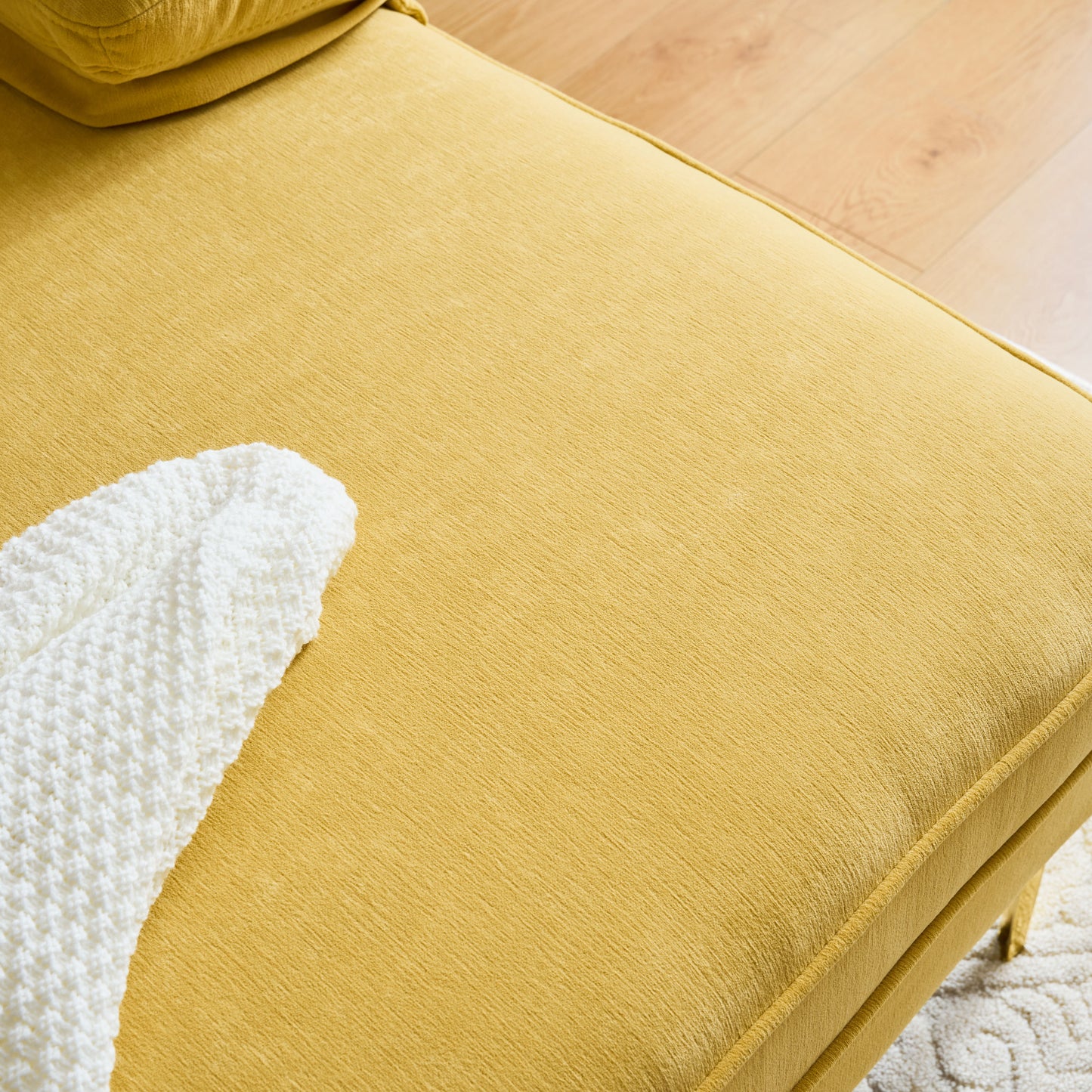 83" Modern Sectional L-Shaped Yellow Sofa
