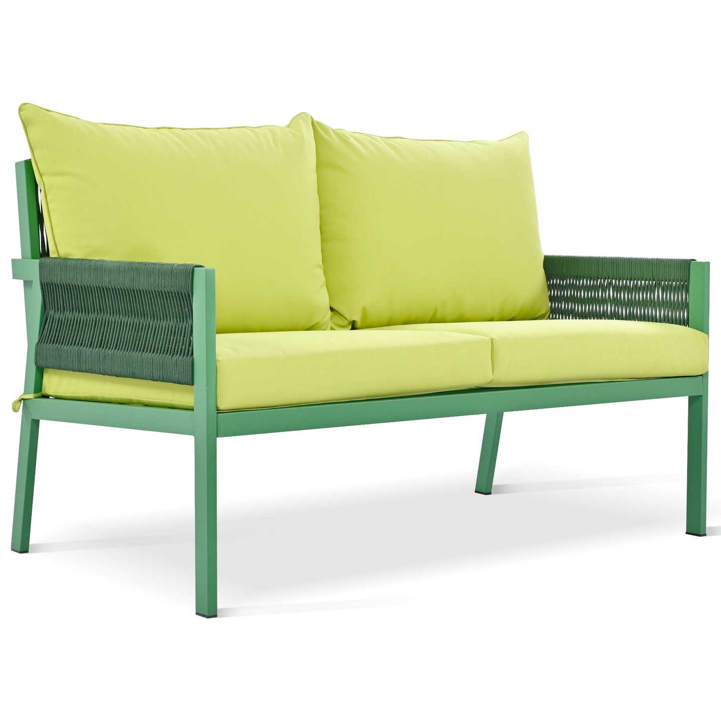 4-Piece Green Rope Patio Furniture Set