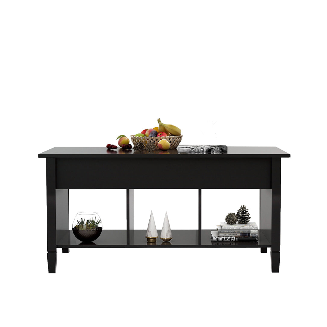 Lift Top Storage Coffee Table-Black