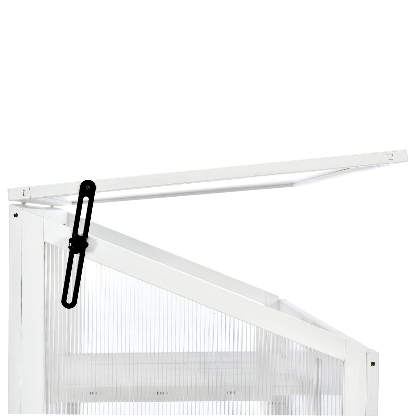 Small Greenhouse on Wheels with Adjustable Shelves for Outdoor or Indoor Use, 62inches tall, White