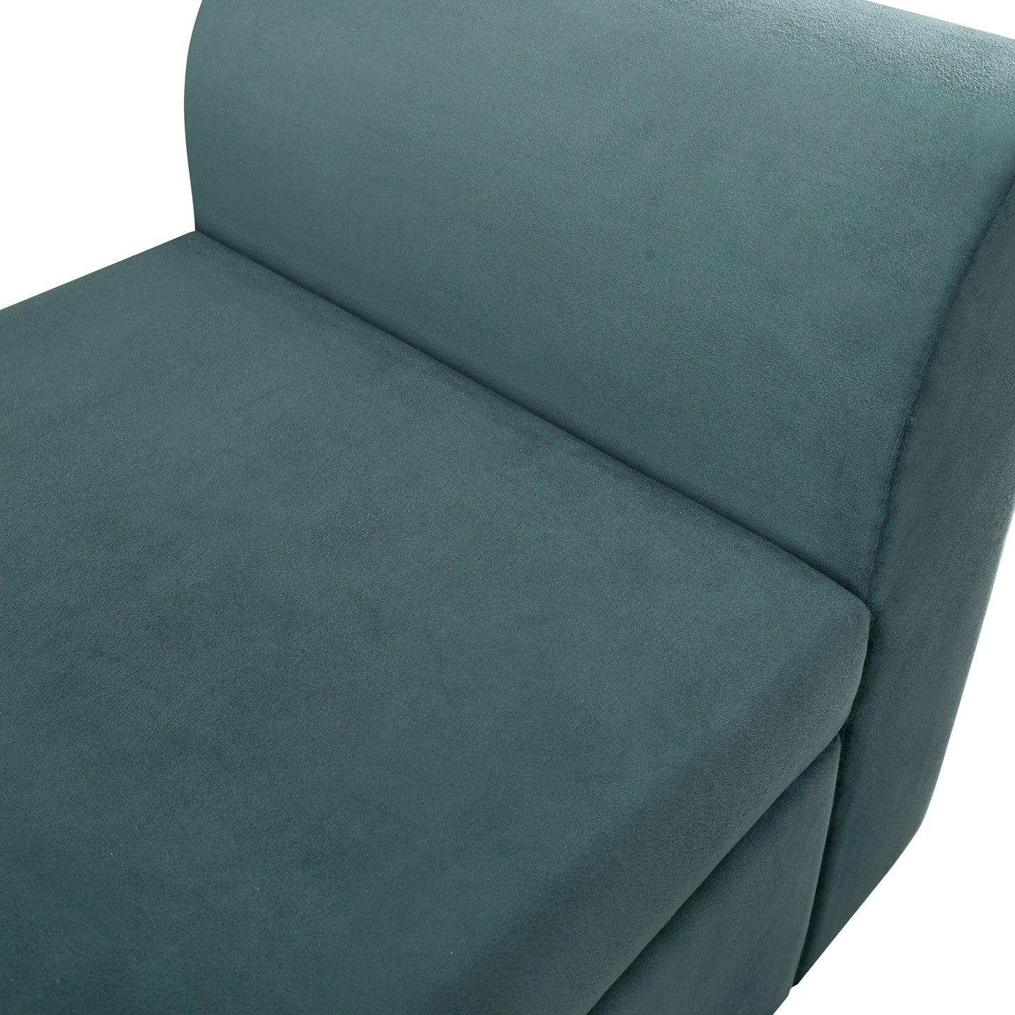 Green Upholstered Storage Ottoman Bench with Drawers