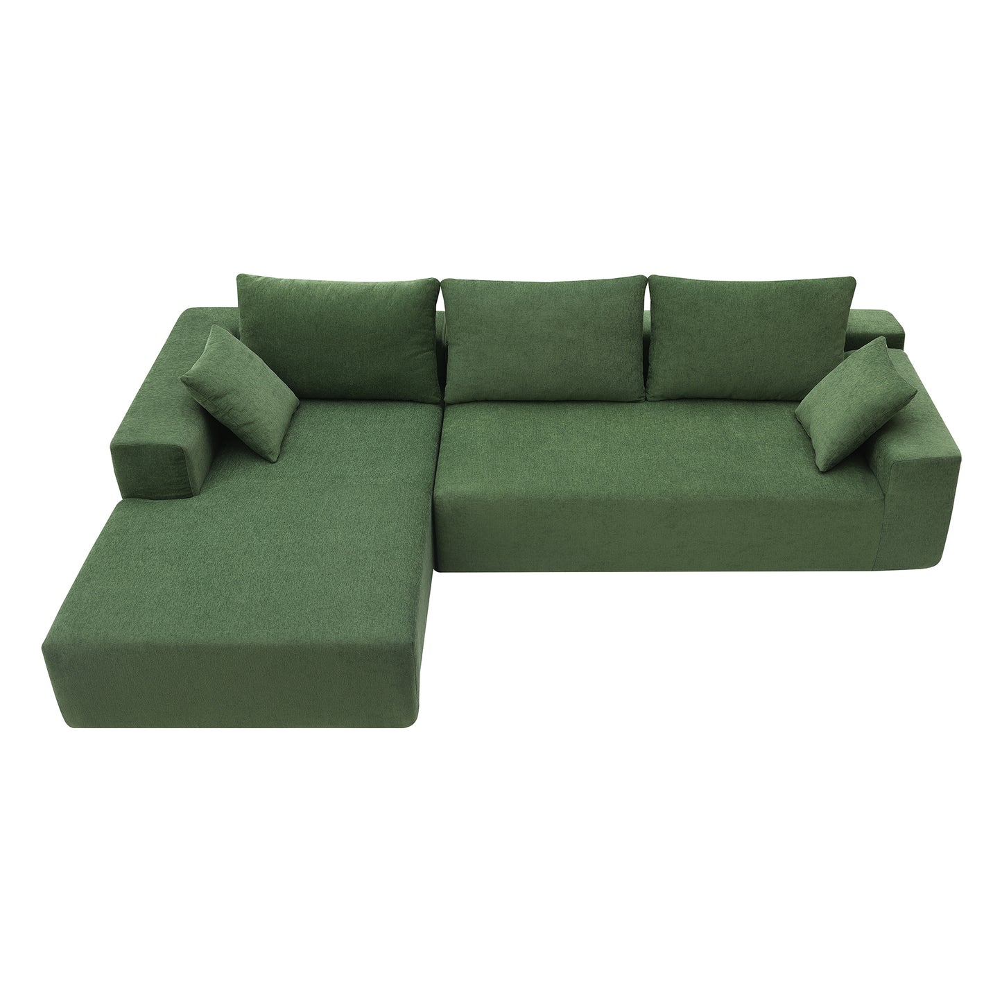 Green Modular Minimalist Sectional Sofa
