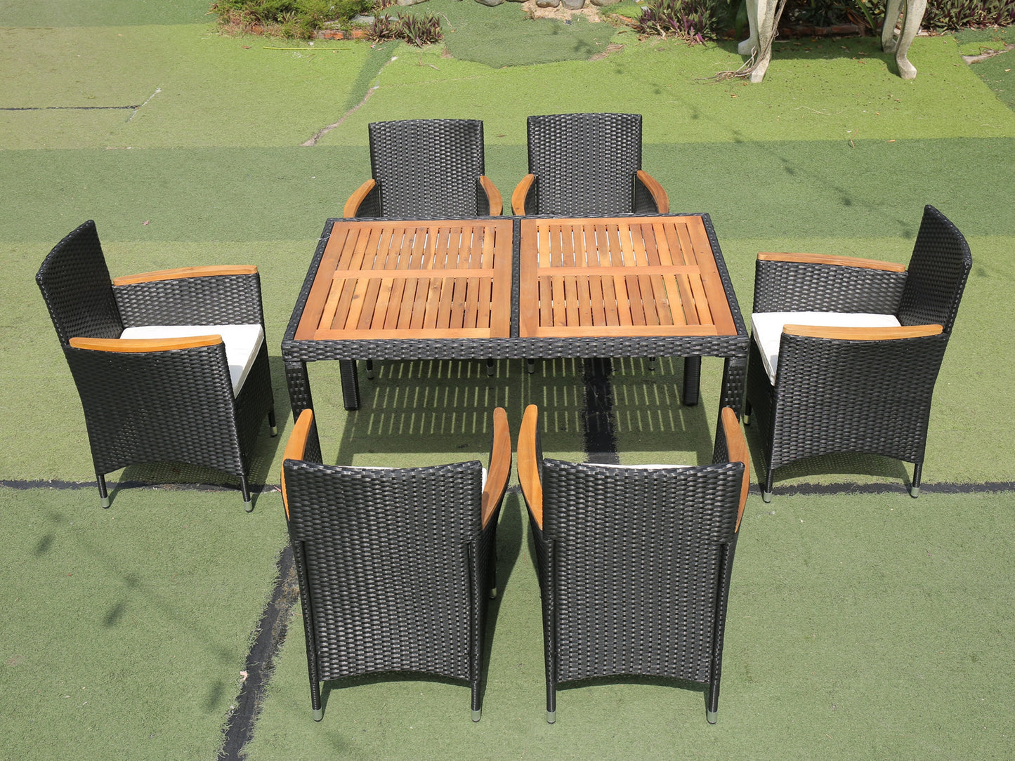 7 piece Outdoor Patio Wicker Dining Set