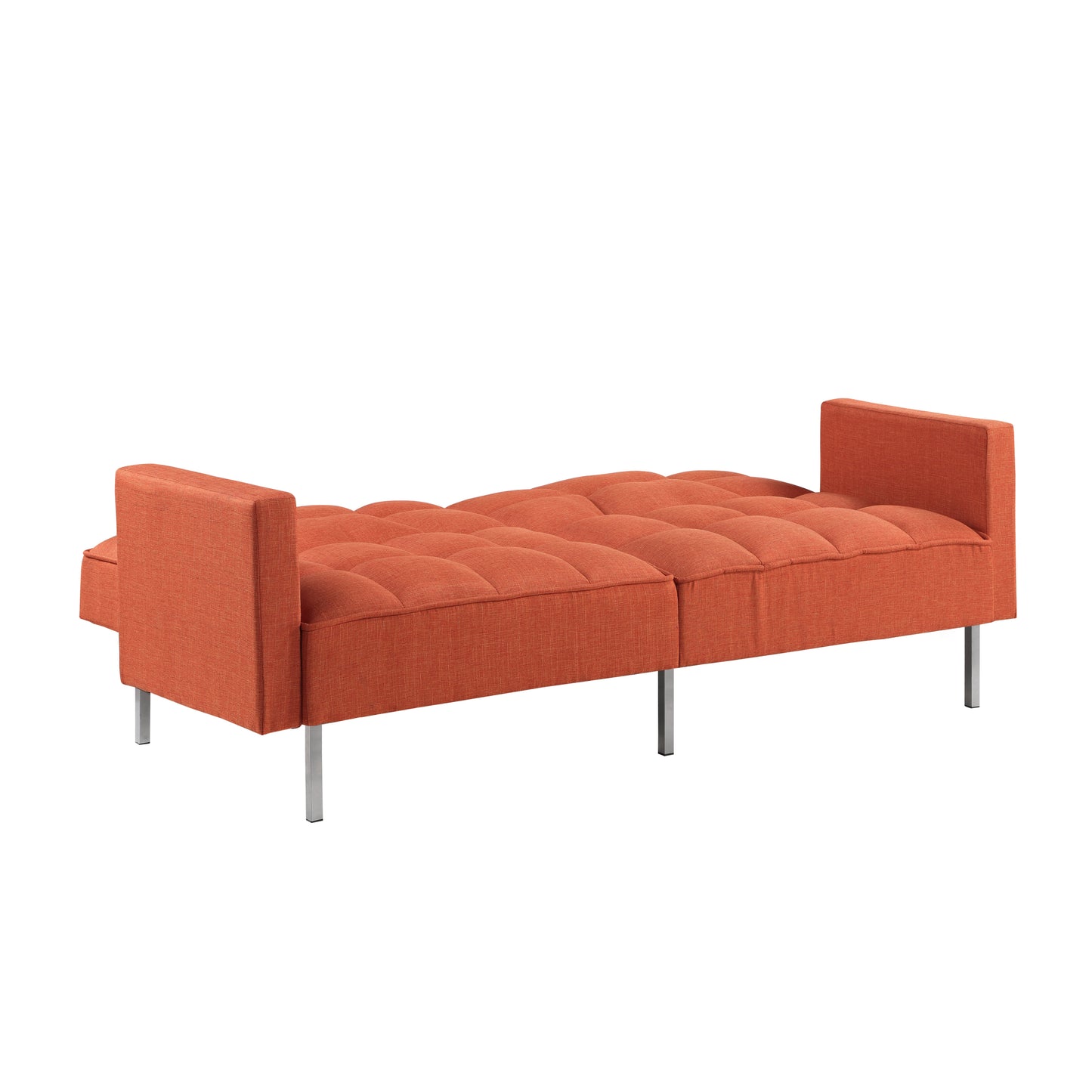 Linen Convertible Sofa Bed, Rust