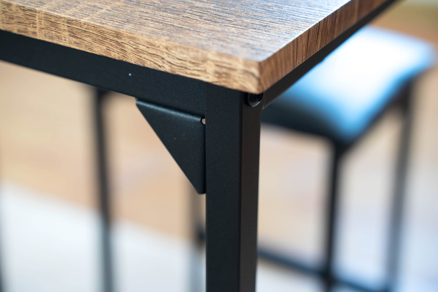 3-Piece Counter-height Table and Stool Set with Shelves