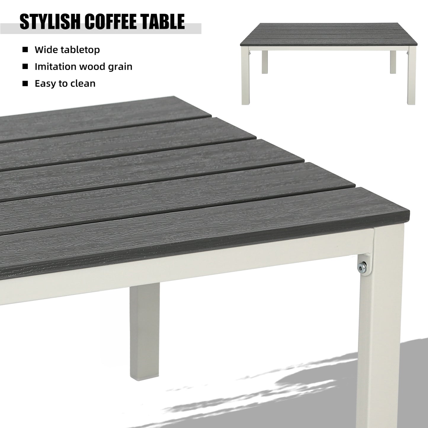 4 Piece Modern Industrial Outdoor Conversation Set