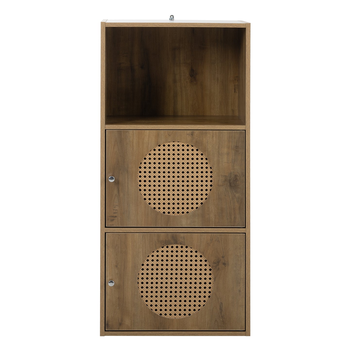 Storage Cabinet with Rattan Door Front Detail