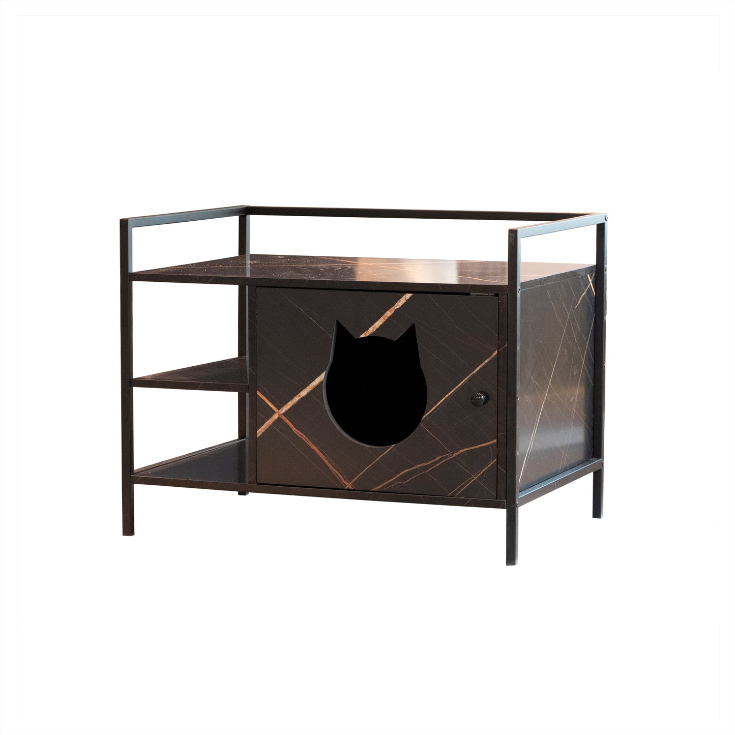 Cat Litter Box Cabinet Black