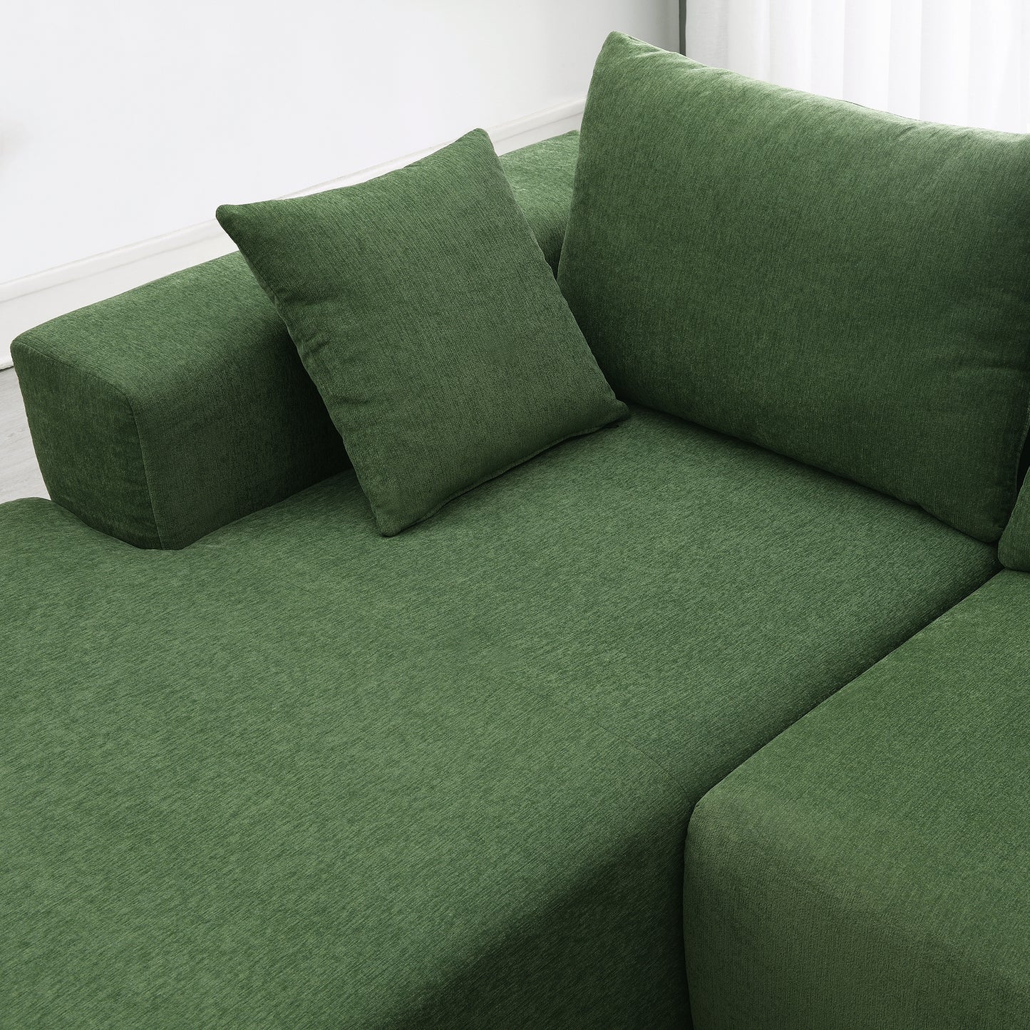 Green Modular Minimalist Sectional Sofa