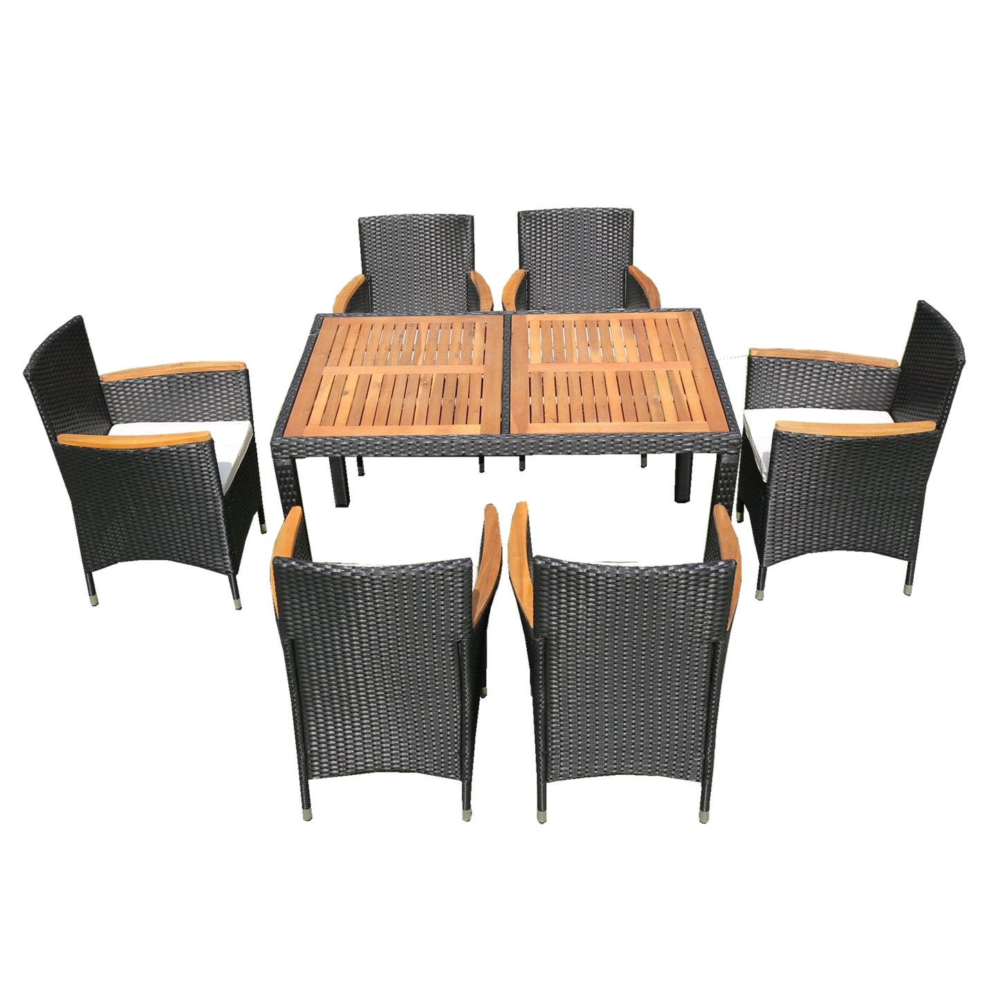 7 piece Outdoor Patio Wicker Dining Set