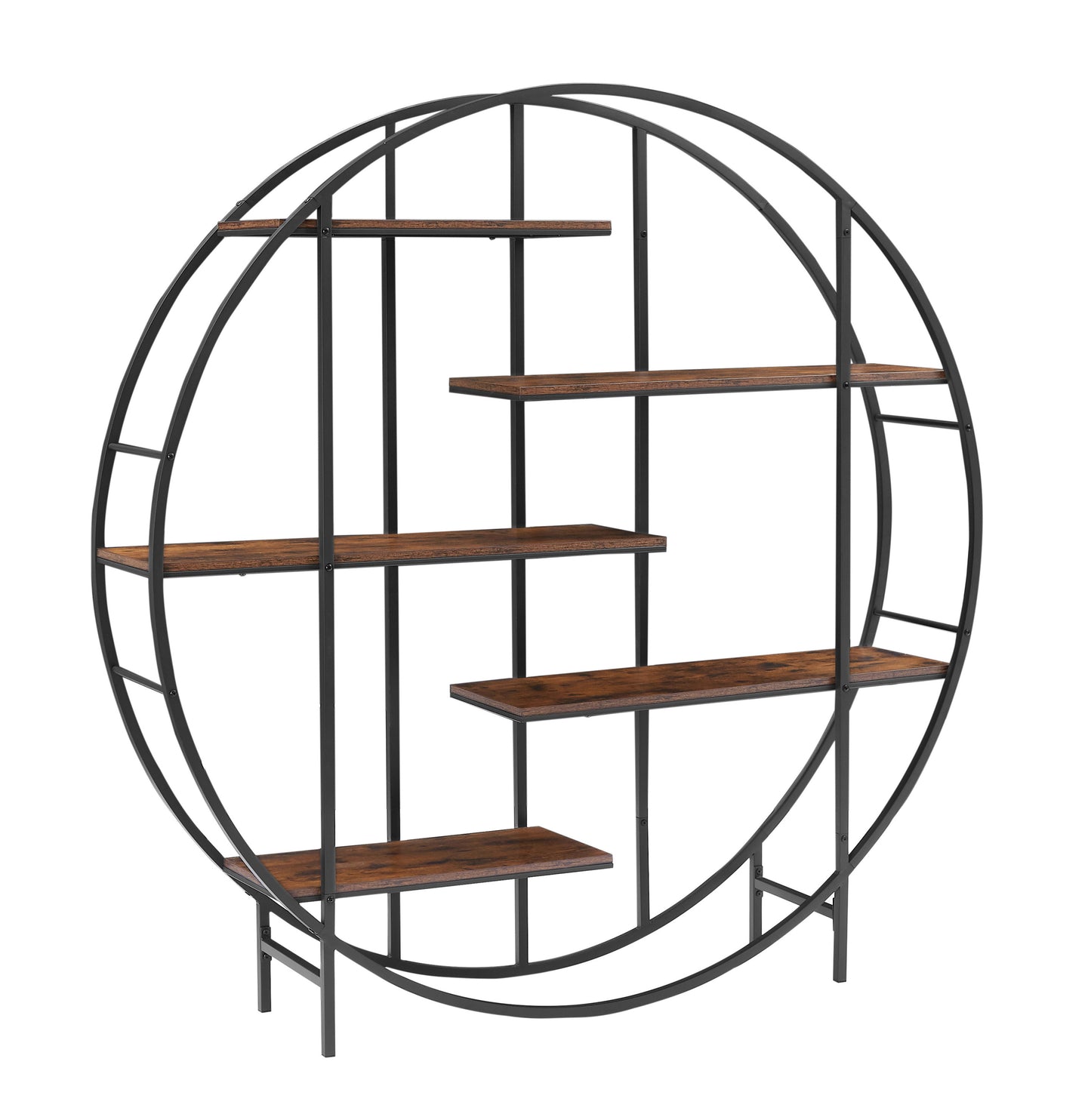 Round 5-Tier Metal Plant Stand and Bookcase