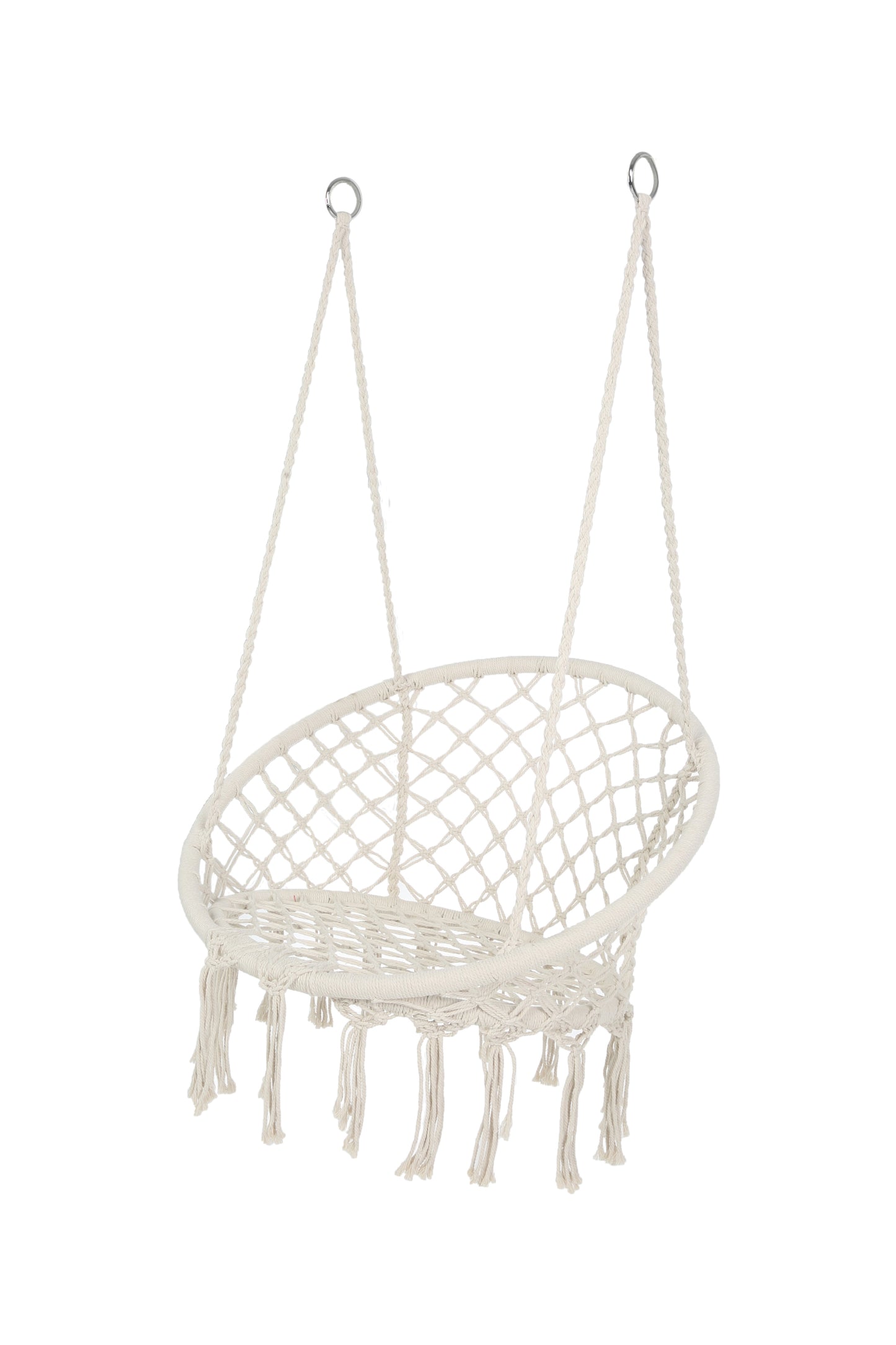 White Hanging Hammock Chair Macrame Swing