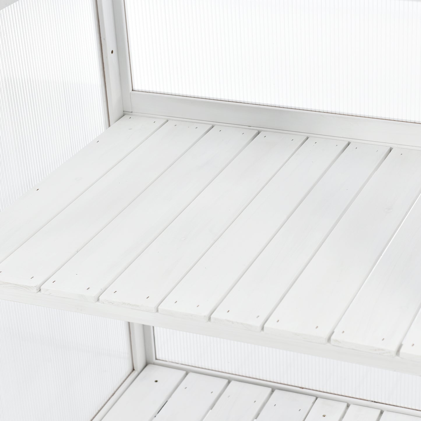 Small Greenhouse on Wheels with Adjustable Shelves for Outdoor or Indoor Use, 62inches tall, White