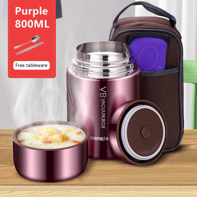 Thermal Soup Container with Carrying Case, Multiple Sizes and Colors
