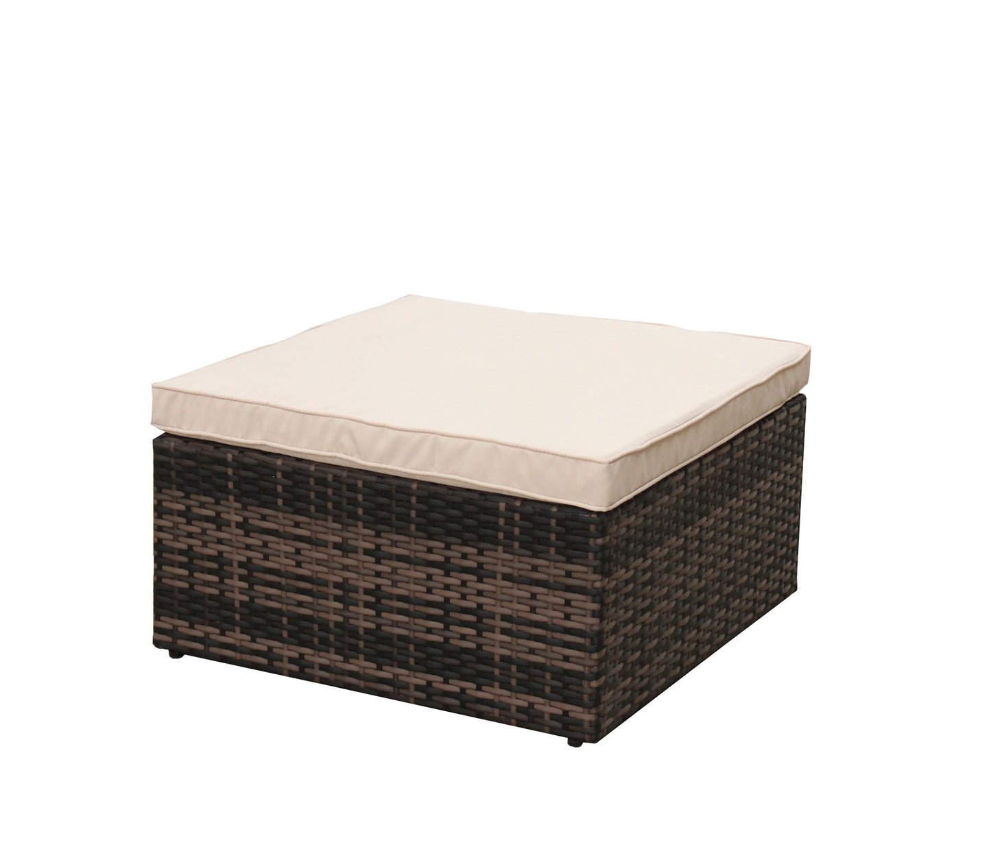 Rattan Patio Furniture 4-Piece Set with Sectional Sofa