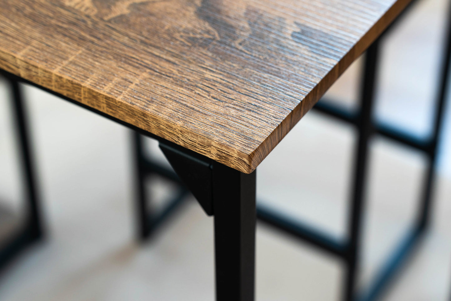 3-Piece Counter-height Table and Stool Set with Shelves