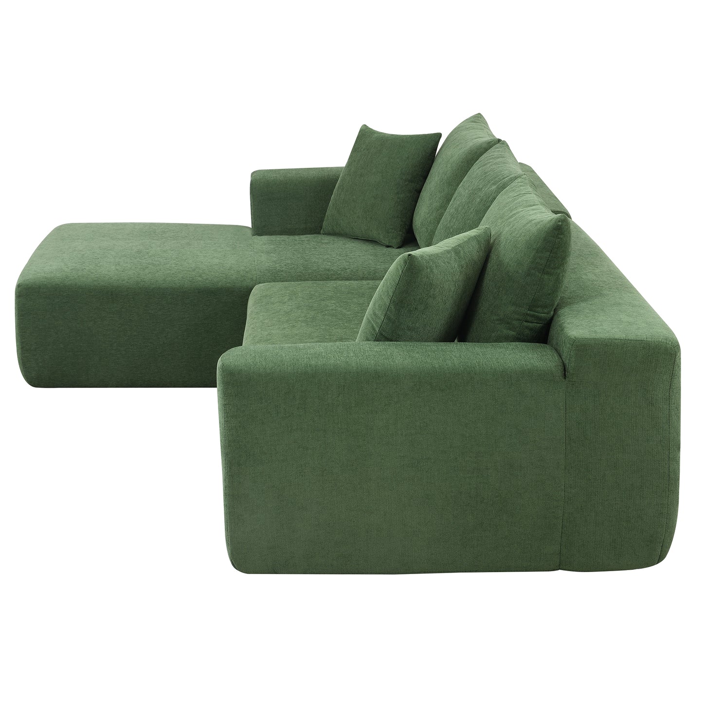 Green Modular Minimalist Sectional Sofa