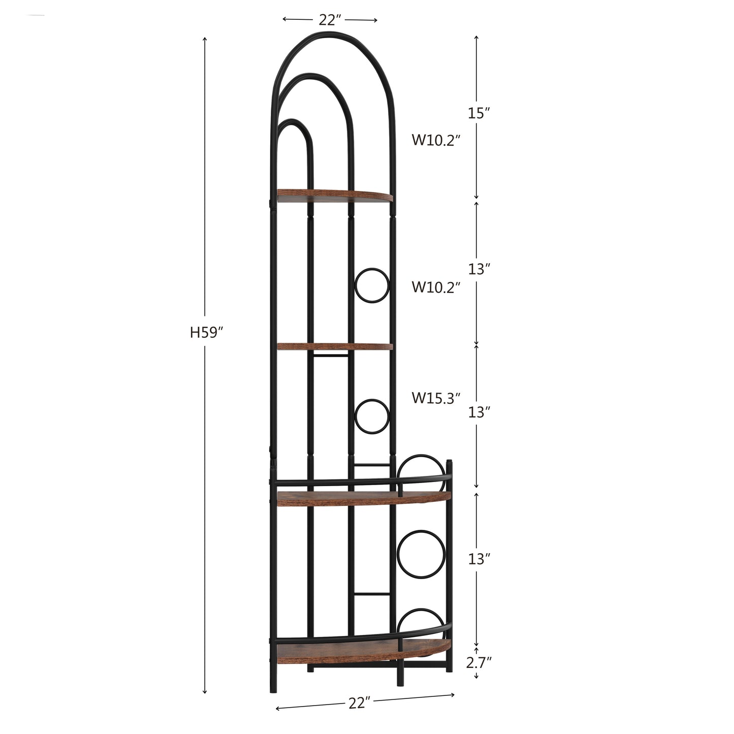 4-Tier Corner Bookshelf and Plant Stand