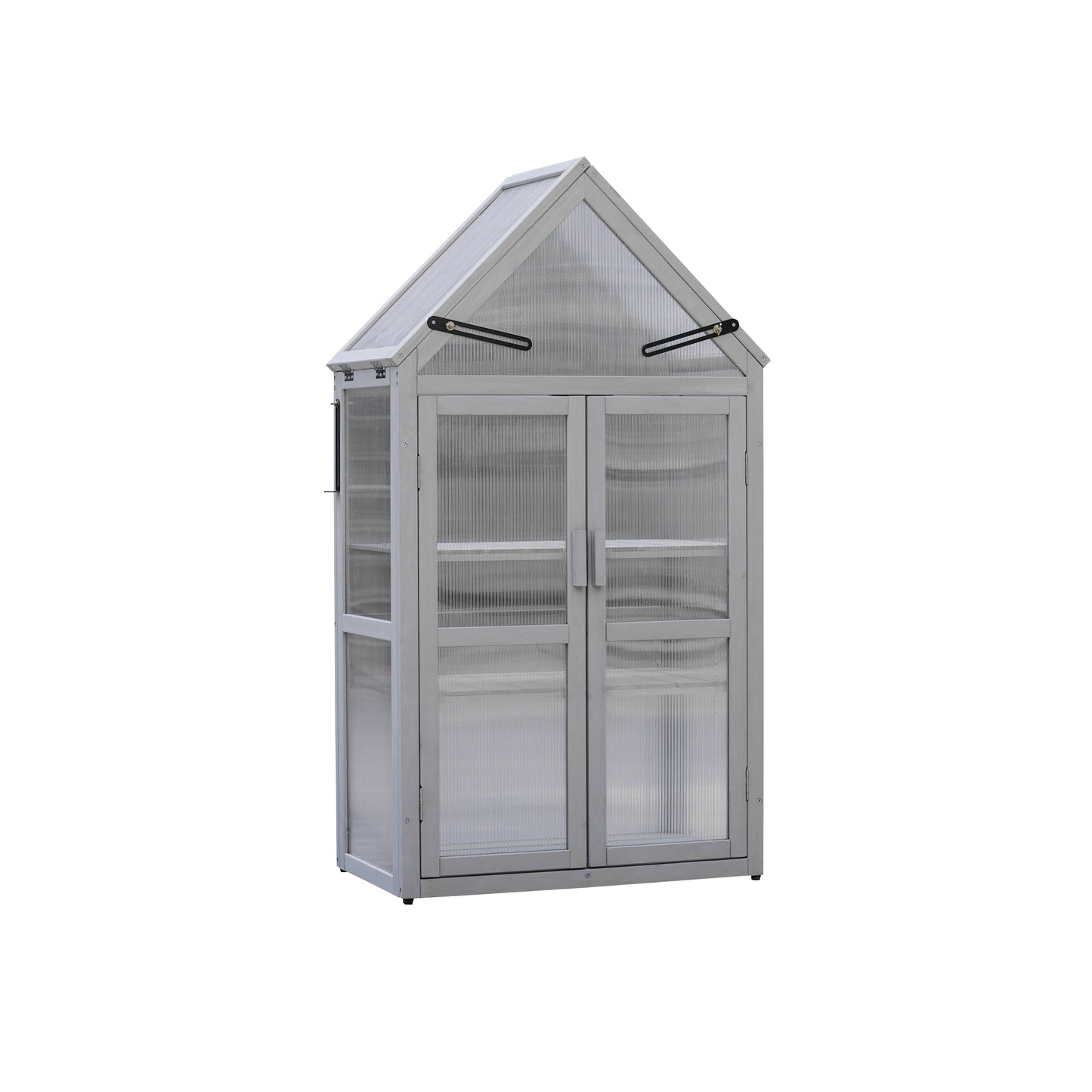 Small Green House for Yard, Patio, or Indoors, Light Grey