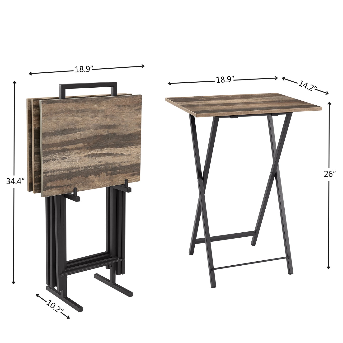 Folding TV Trays Set of 4