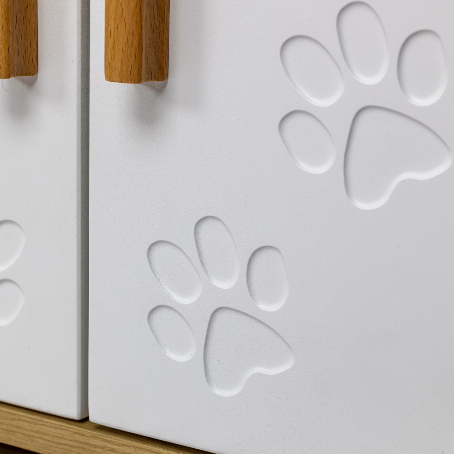 Extra Large Cat Litter Box Enclosure Houses with Cat Food Bowls and Scratch Pad