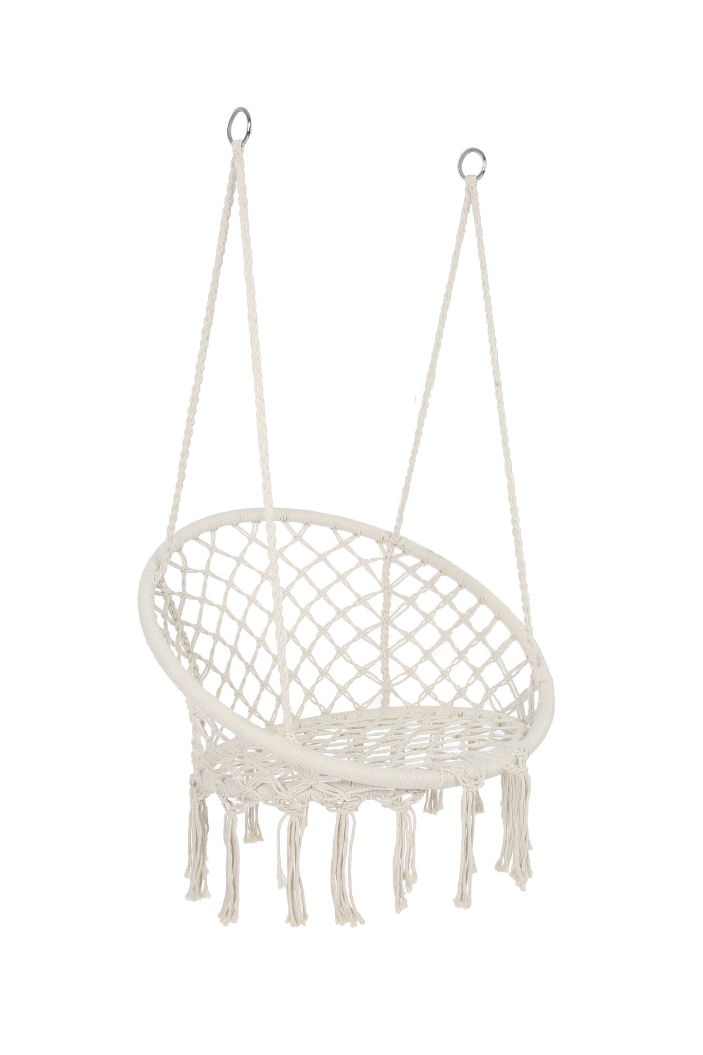 White Hanging Hammock Chair Macrame Swing
