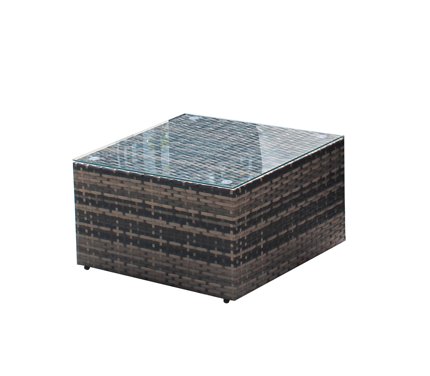 Rattan Patio Furniture 4-Piece Set with Sectional Sofa