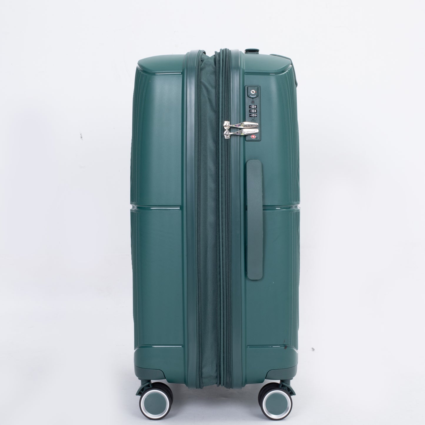 Green Expandable Hardshell 3-Piece Suitcase Set