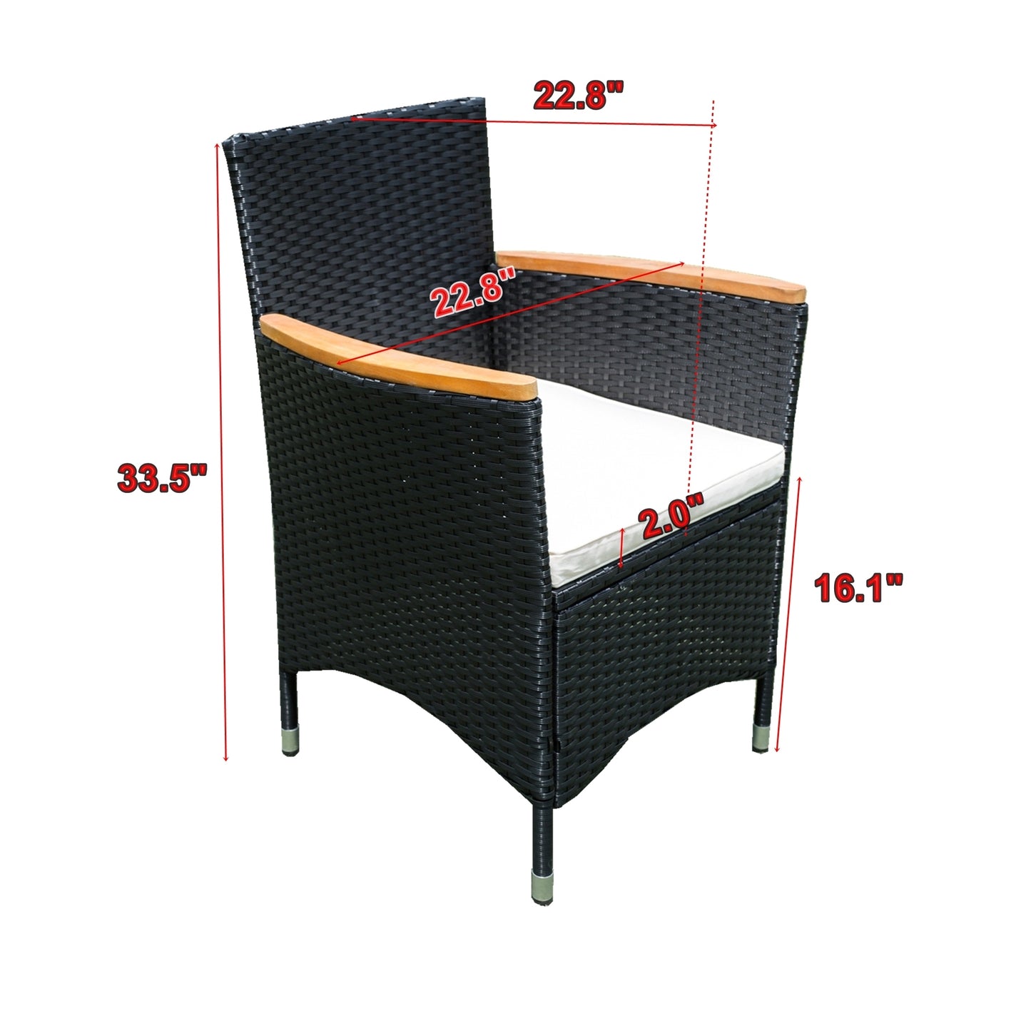 7 piece Outdoor Patio Wicker Dining Set