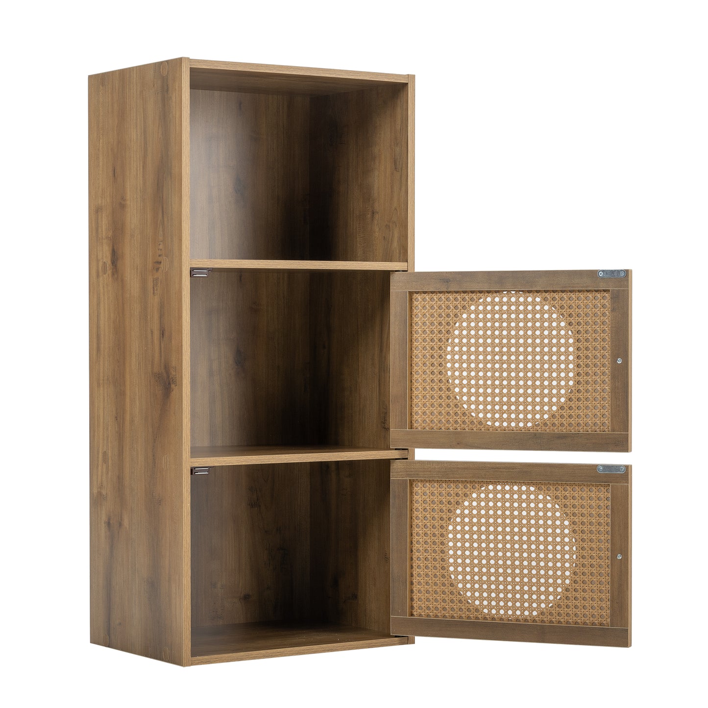 Storage Cabinet with Rattan Door Front Detail