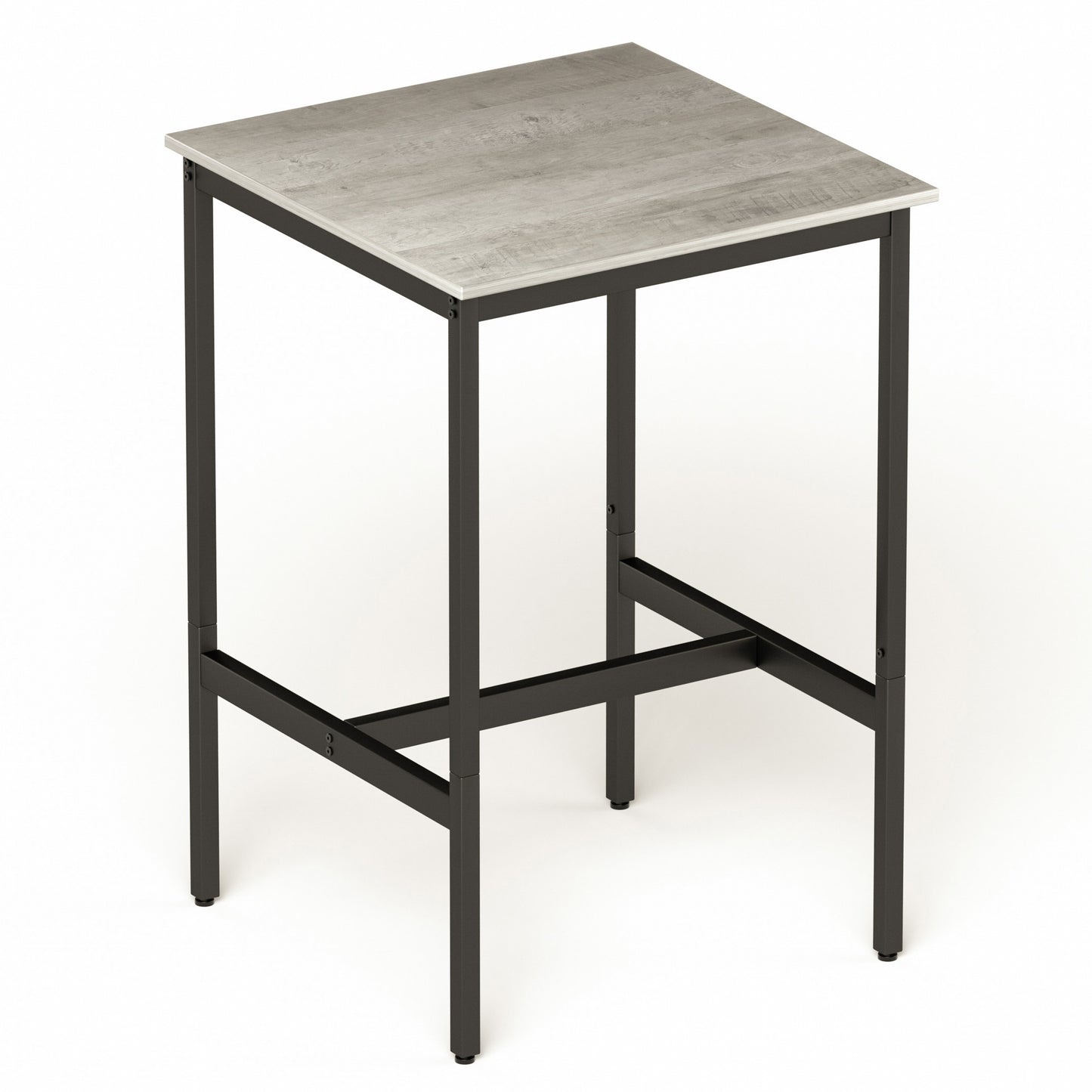 Square Industrial Bar Table Set with 2 Chairs