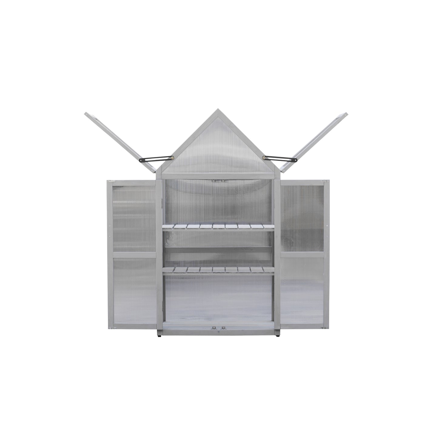 Small Green House for Yard, Patio, or Indoors, Light Grey