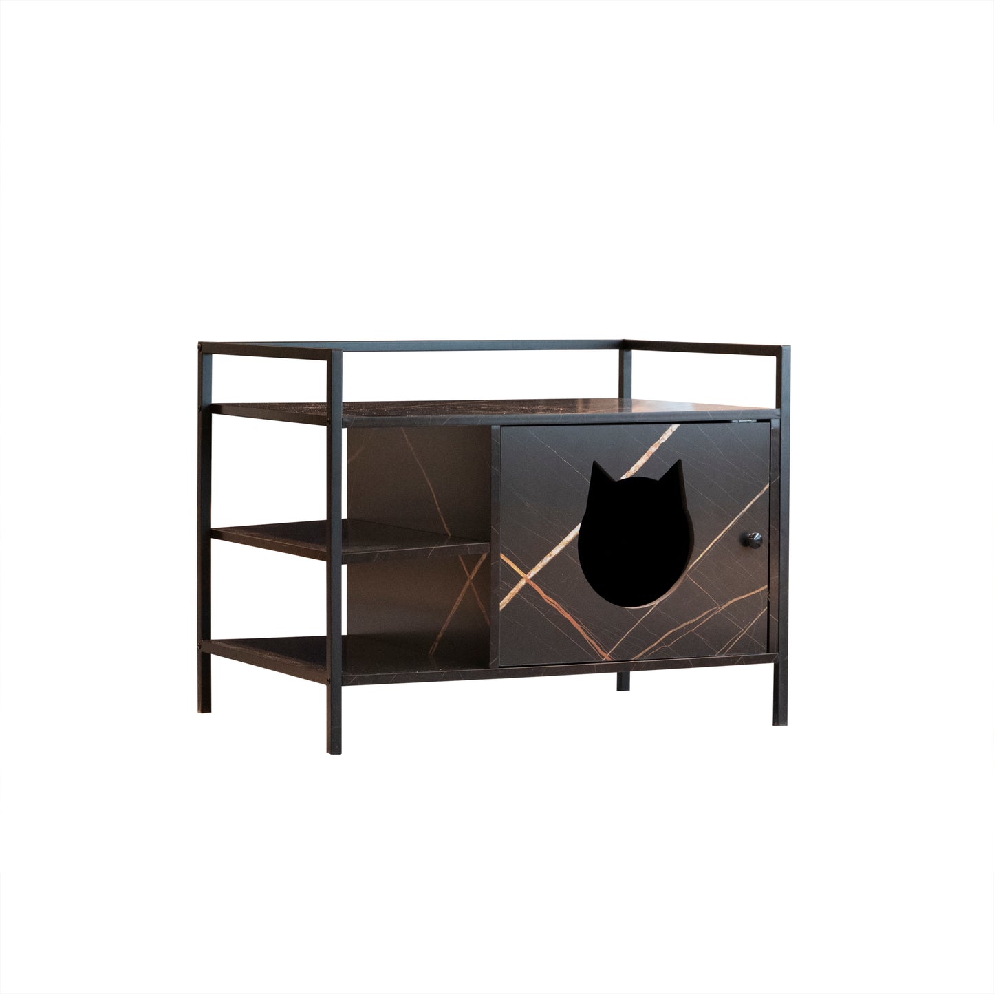 Cat Litter Box Cabinet Black